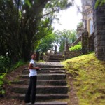 Back steps of the church