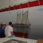 Picture from our boat, of a boat like our boat