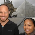 In line at the Louvre