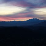 Sunset view into Switzerland