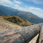 Old fence posts at the top